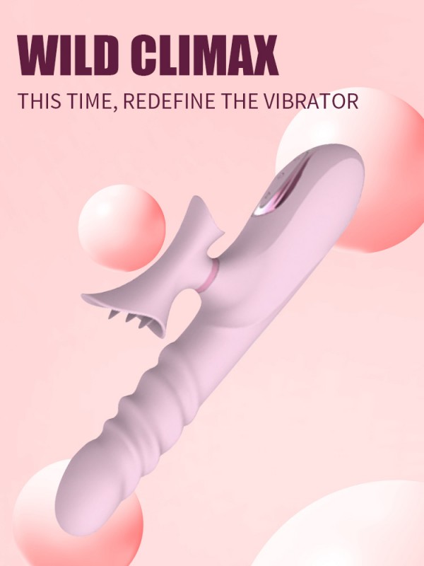 Thrusting Dildo Vibrator Adult Sex Toys G Spot Vibrators 3 Thrusting & 3 Rotating & 10 Licking Vibrating Modes Heating Function,Female Sex Toy Stimulator Clitoral Rabbit Vibrator for Women Couple