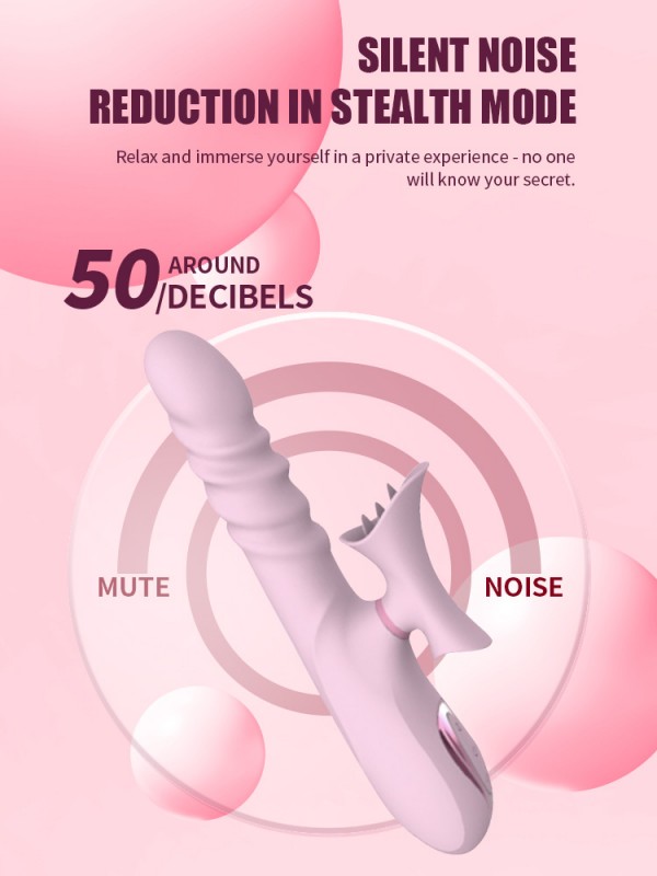 Thrusting Dildo Vibrator Adult Sex Toys G Spot Vibrators 3 Thrusting & 3 Rotating & 10 Licking Vibrating Modes Heating Function,Female Sex Toy Stimulator Clitoral Rabbit Vibrator for Women Couple