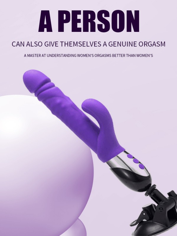 Vibrator for Clitoris G-spot Stimulation, Waterproof Dildo with 9 Powerful Vibrations Dual Motor Stimulator for Women or Couples, Adult Toy Vibrator Dildo (Purple)