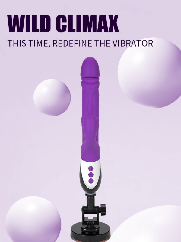 Vibrator for Clitoris G-spot Stimulation, Waterproof Dildo with 9 Powerful Vibrations Dual Motor Stimulator for Women or Couples, Adult Toy Vibrator Dildo (Purple)