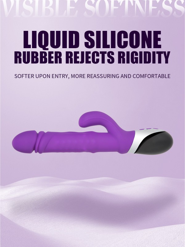 Vibrator for Clitoris G-spot Stimulation, Waterproof Dildo with 9 Powerful Vibrations Dual Motor Stimulator for Women or Couples, Adult Toy Vibrator Dildo (Purple)