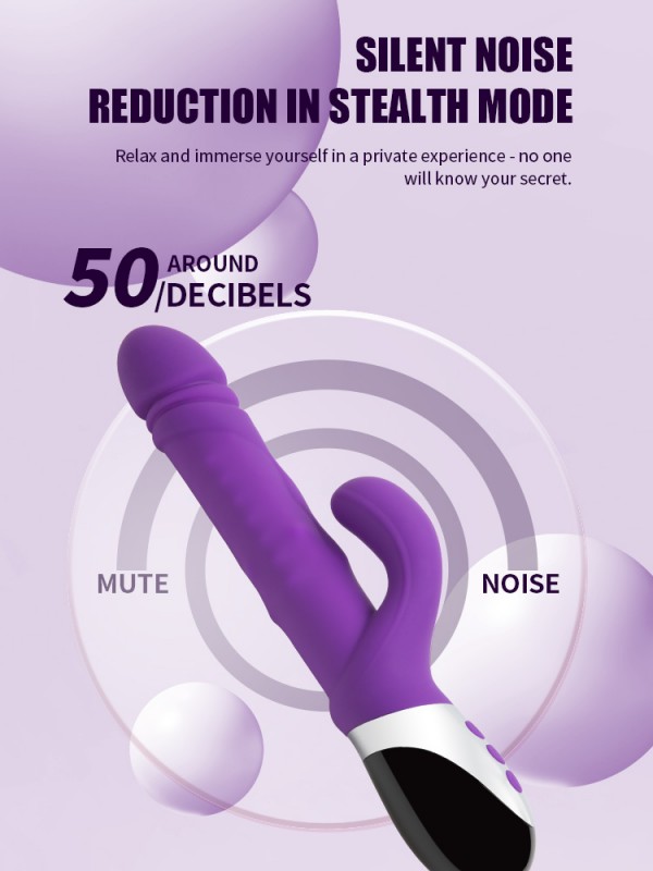 Vibrator for Clitoris G-spot Stimulation, Waterproof Dildo with 9 Powerful Vibrations Dual Motor Stimulator for Women or Couples, Adult Toy Vibrator Dildo (Purple)