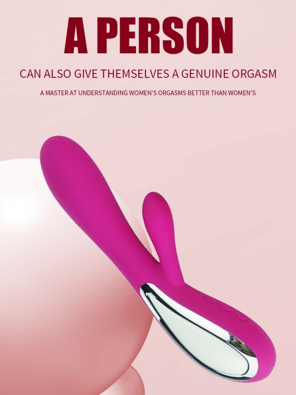 Clitoris Rabbit Vibrator, Dual Motors with 10 Vibration Modes, Waterproof and Rechargeable Dildo Massager for Clitoral G-spot Vaginal Anal Stimultion, Adult Sex Toys for Women Couples (Rose)